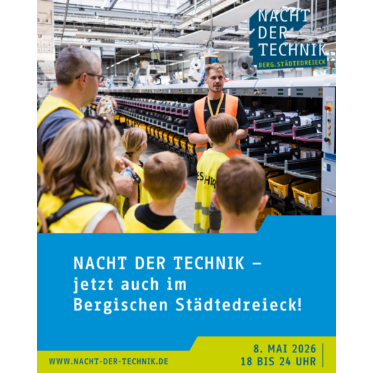 Flyer zur Bergische Nacht der Technik 2026